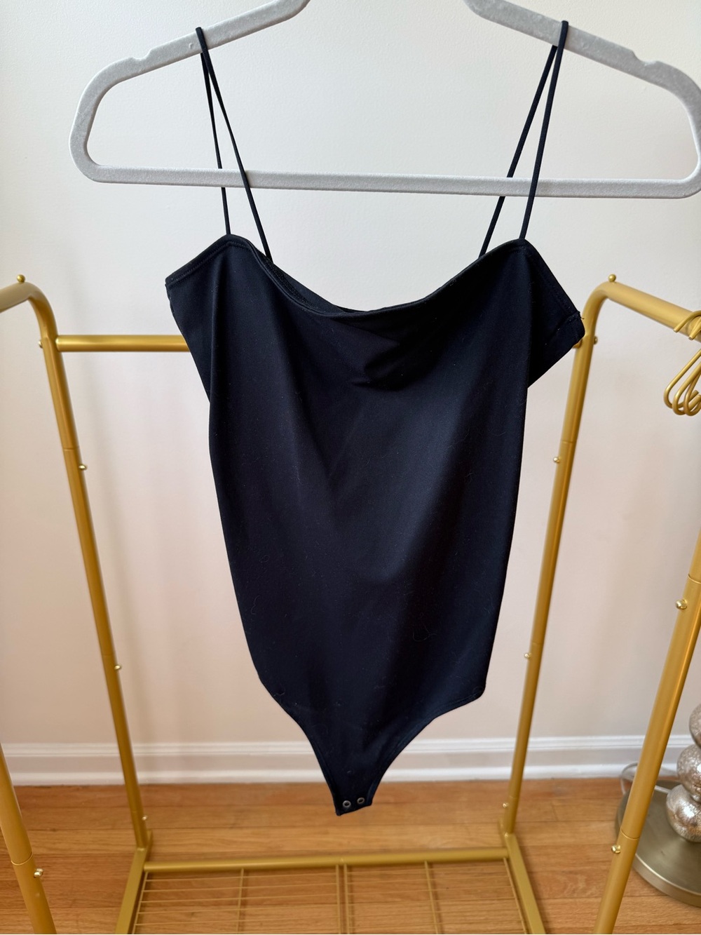 Abercrombie & Fitch Black Spaghetti Strap Bodysuit - Soft A&F Collection